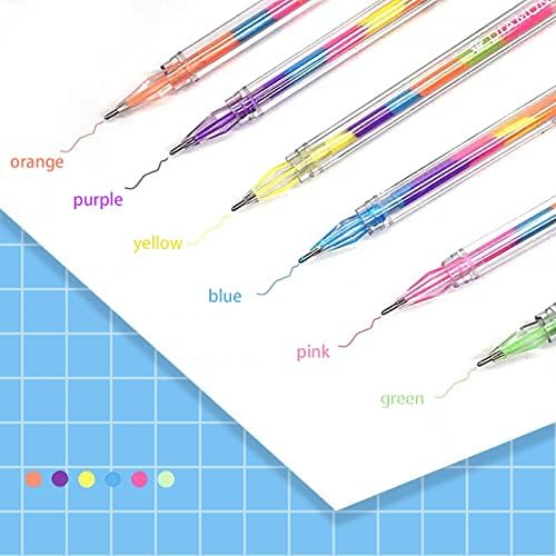 XIANNV 6 PCS Diamond caneta arco -íris canetas kawaii colorz em canetas multicolor caneta de papes de caneta para meninas garotos