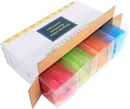 Supernal 36pcs copos de margarita de plástico, coquetéis de coquetel descartáveis ​​de 12 onças, decorações de festas