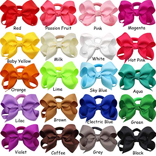 Joyoyo 40pcs boutique Boutique Roda de fita de gestão Bandas de cabelo elásticas para garotas adolescentes para meninas adolescentes