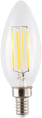 Jonathan y Blb-C35A-SET6 Vintage LED não-minimizível Edison Glass Bulbs, 4W, equivalente 40W, base E12, 80+ CRI, C35 Warm White 2700k,