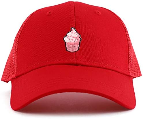 Armycrew Cupcake Patch Tamanho juvenil Cotton Twill 6 Painel Trucker Mesh Baseball Cap