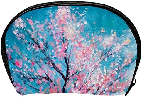 Bolsa de maquiagem de viagem, bolsa de cosméticos Caso organizador, para mulheres de produtos de higiene pessoal, Blossoms Pink