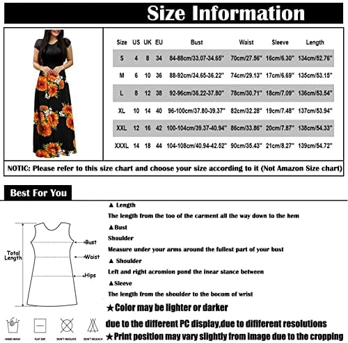 Moda feminina Casual Round Round Neck de mangas curtas de tamanho grande vestidos longos