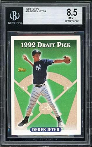 Cartão de Rookie de Derek Jeter 1993 Topps 98 BGS 8.5 - Baseball Slabbed Rookie Cards