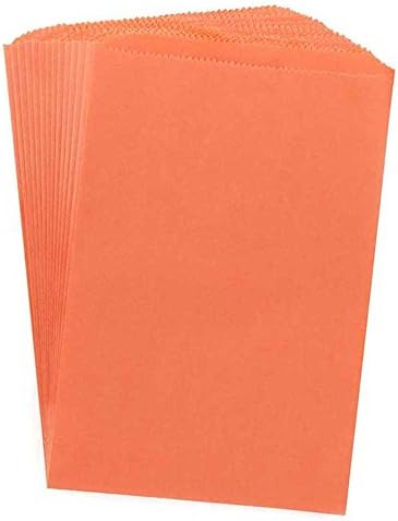Sacos de papel coloridos de produtos HygloS - 100 Bottom Bottom Sacos de Artes e Artesanato Coloridos - 6 x 9 polegadas,