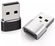 Conector do conversor masculino do tipo C fêmea C para USB2.0, 5 pacotes, carregador tipo C, carregamento do carregador