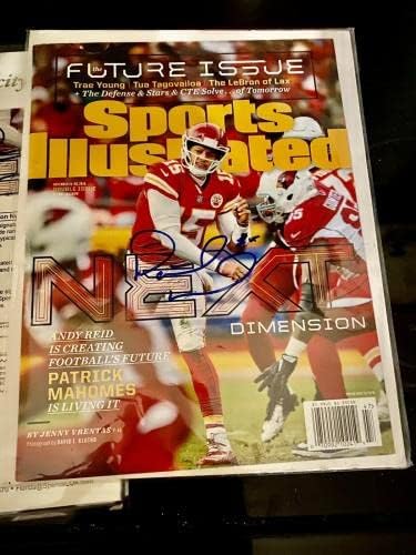 Patrick Mahomes Autograph Assinou 2018 Sports Illustrated No Label JSA Letter CoA - Revistas Autografadas da NFL