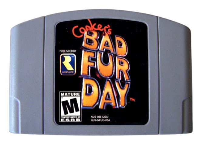 Retro Game 64 Bit Games Conker Bad Fur Day EUA Versão