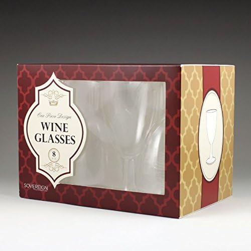 Copos de vinho plástico soberanos de 8 a 8 onças