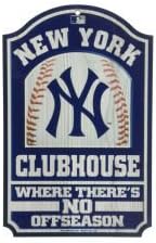 MLB New York Yankees 28917012 Wood Sign, 11 x 17, preto