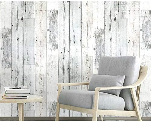 Poesiahome Auto adesivo Decorativo SHIPLAP PAPEL DE PAPEL DE PAPEL DE PAPEL DE PAÍS DE PARTE CABILIDADES BACKSPLASH