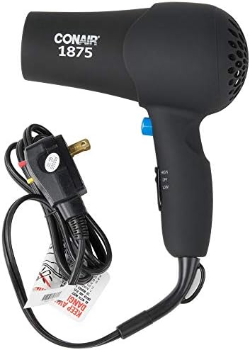 Conair 152b Turbo Black Scel Sceler Secador de cabelo - 1875W