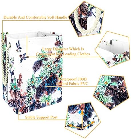 Deyya White Floral Flower Laundry Bestkets dificultam altura de altura dobrável para crianças adultas meninos adolescentes meninas