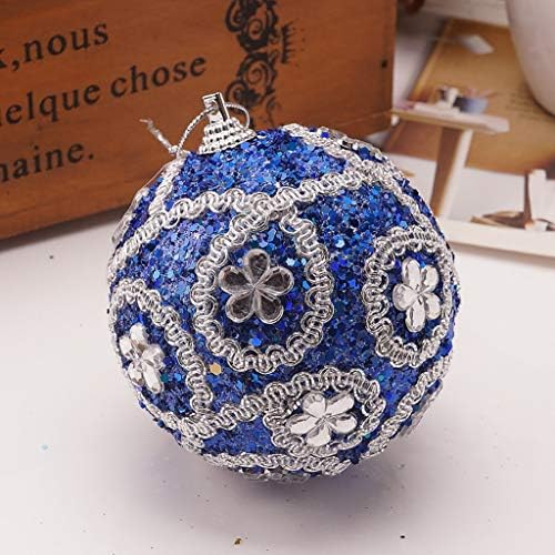 Ornamento Ball Xmas 8cm Balinhas Tree Glitter Rhinestone Decoration Decoração de Natal Hanges Glass Vaso com corda