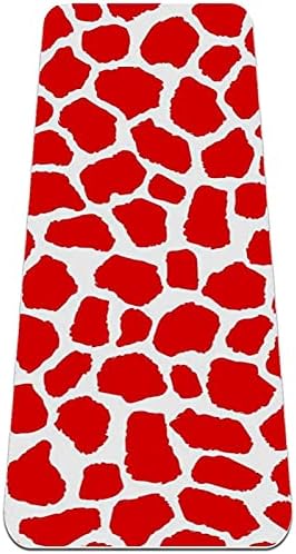 Siebzeh Red White Giraffe Padrão de impressão Premium premium grossa de ioga mato ecológico saúde e fitness non slip tapete para