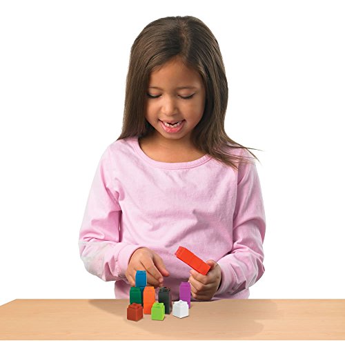 Hand2Mind Interligador UNILINK MATH CUBES, CUBES PLÁSTICOS, CLASSIMENTO DE COLOR, CUPES CONECTANTE, MANIPULANTES