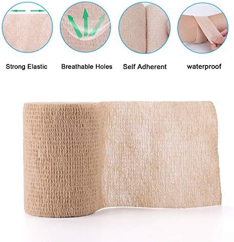 Bandagem coesa auto-adesiva Bandagem flexível fita elástica flexível Elastic de primeiros socorros de primeiros socorros