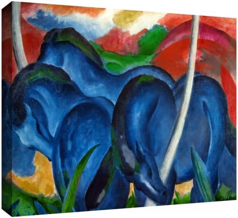Artwall Franz Marc 'Big Blue Horses' Gallery Artward Artwork, 36 por 48 polegadas