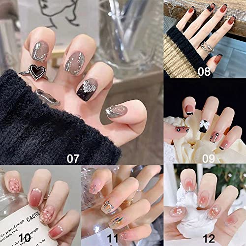 Dicas de unhas francesas genênicas Tool de manicure de capa total destacável unhas falsas 24pcs/caixa