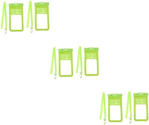Inoomp 6 PCS Pouch Bolsa Swim Swim Cellphone Bag Subwater Phone Tone Phone Cober Green