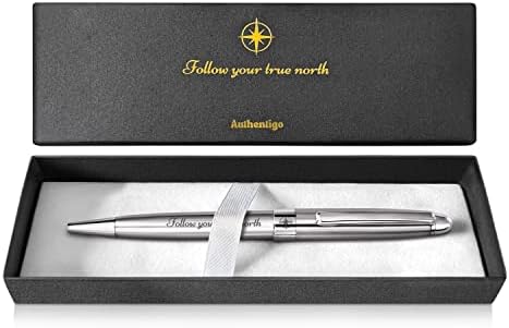 Authentigo Siga sua verdadeira caneta North Fancy para homens e mulheres, caneta esferográfica para diário e escrita, caneta