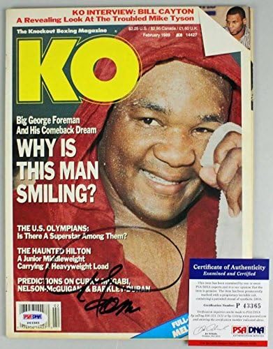 George Foreman assinou 1989 Revista de boxe de boxe PSA/DNA P43365 - Revistas de boxe autografadas