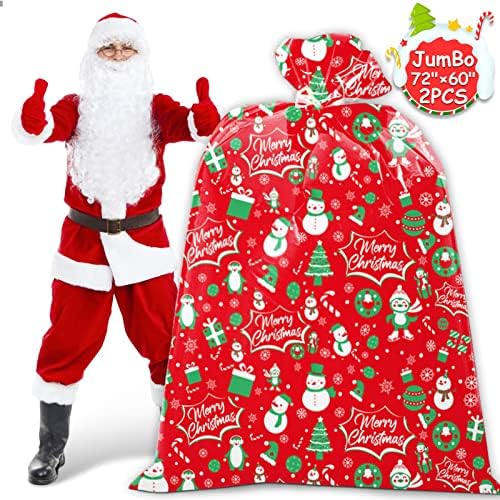 Sacos de presentes de Natal extras grandes de Hymoso, 2pcs Jumbo Bicycle Gift Sachs para gigantes de grandes dimensões presentes