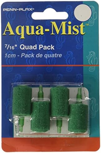 Penn-PLAX AS6Q 4-PACK Aqua Mist Air Stone Aerator para tanque de peixes | Fácil de instalar na sua bomba | Aera seu tanque