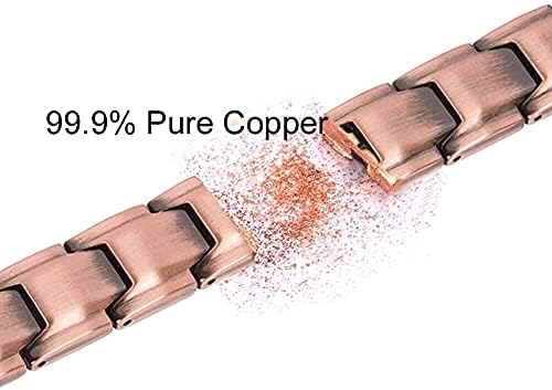 Pulseiras magnéticas de cobre de terapia magnética para homens alívio da dor masculina para artrite saúde anti fadiga pura