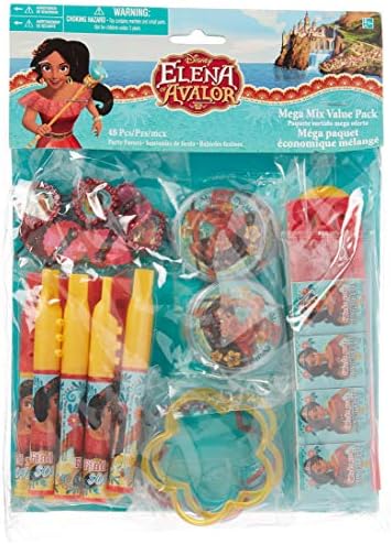 AMSCAN Mega Mix Favor, Disney Elena da Avalor Collection, Party Acessory, Standard, Multicolor