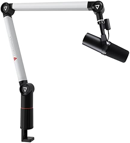 Profissional Boom Arm Stand, Thronmax Flex S5 Mic Stand para streaming de jogo e transmissão/robustez de aço inoxidável com 3/8 a 5/8