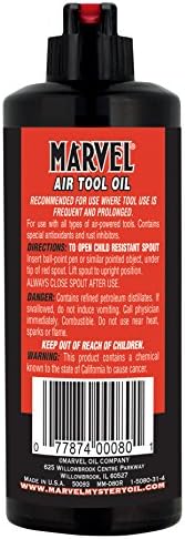 Marvel Air Tool Oil MM080R - 4 oz. Garrafa preta