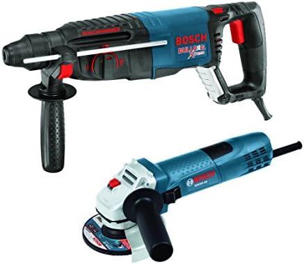 Bosch 11255VSR-GWS8 1 SDS-PLUS BULLDOG XTREME ROTEGARTO ROTOR ROTAR com 4-1/2 Grinder de ângulo, azul