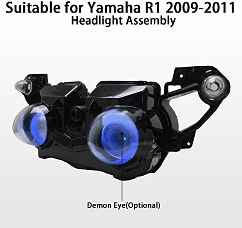 Montagem do farol de KT LED para R1 2009-2011 Blue Demon Eye
