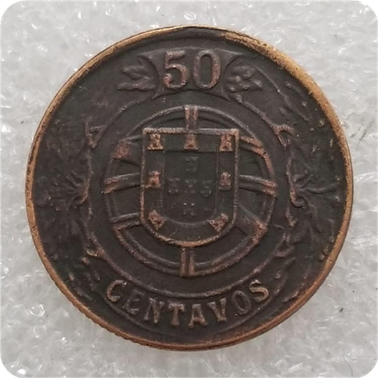 Artesanato antigo Portugal Portugal 50 Centavos 1925 Silver Dollar