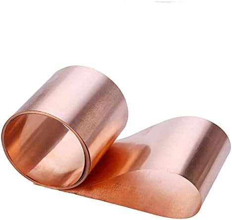 Folha de cobre Huilun Brass 99,9% Folha de metal de cobre pura Cu 0,05x100x1000mm para arestas de artesanato aeroespacial placas de