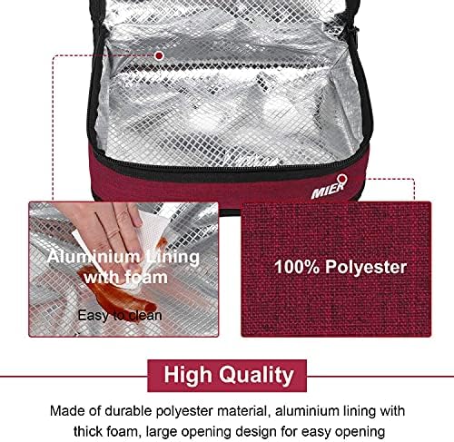 Mier mini lancheira para crianças e grande lanchonete isolada Picnic Soft Cooler Bag para homens, mulheres, adultos