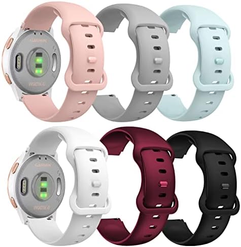 Krudary Bands Compatível com Garmin Vivoactive 4s/ Vivomove 3s/ Venu 2s Soft Silicone Patternless Padrões Floral de