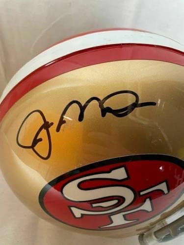 Joe Montana assinou autografado em tamanho real Authentic 49ers Helmet Fanatics COA - Capacetes NFL autografados