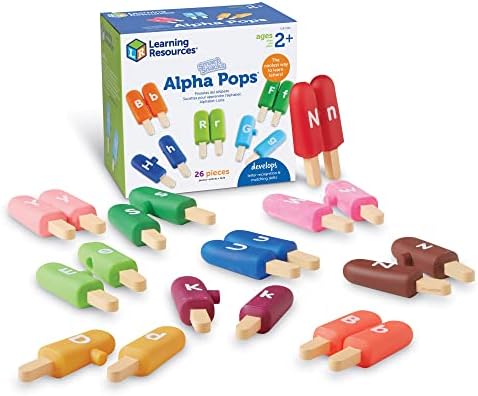 Recursos de aprendizagem lanches inteligentes Alpha Pops, 26 peças, idades mais de 2 anos, brinquedos para crianças pequenas,