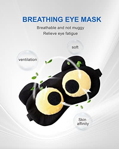 2 peças máscara de sono ocular capa engraçada olho de olhos para homens homens crianças, máscara de dormir blecaute