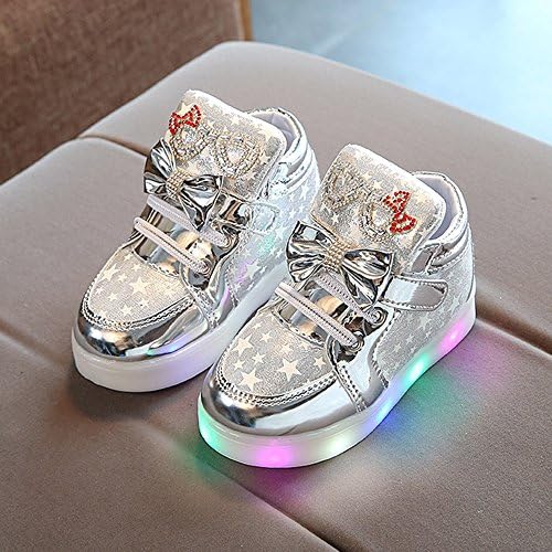 Criança de criança estrela de moda bebê luminosa criança casual colorido sapatos leves sapatos para meninas