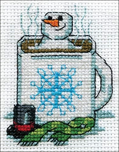 Design Works Counted Cross Stitch Kit 2 x 3 pol. Maninho de neve de cacau