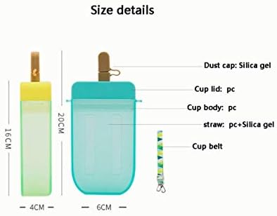 Yunqin 300ml Cara de palha fofa Novo picolé de plástico moldado de água BPA BPA Free Suco transparente Copo de bebida adequado para