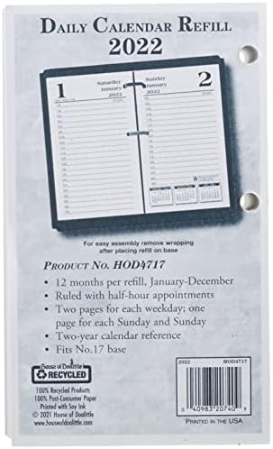 House of Doolittle 2022 Desk Calendar Reabil, diariamente, economia, se encaixa na base 17, 3,5 x 6 polegadas, janeiro a dezembro