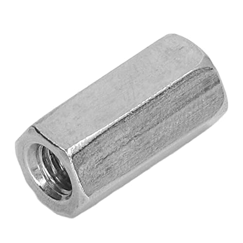 Kadimendium 20pcs Acoplamento Hex porca M6 x 1,0 10 L20mm Aço inoxidável Conector porca de lama de lama Haste Porca