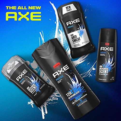 Desodorante antitranspirante ax para homens phoenix 4pk 48h Sweat & odor Protection para frescor duradouro, hortelã