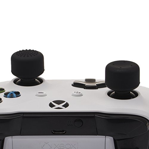 Caixa de pele da tampa de silicone YORHA para Microsoft Xbox One X & Xbox One S Controlador x 1 com Prof Grips 8 peças