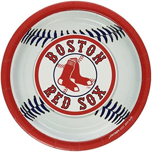 Placas redondas do AMSCAN BOSTON RED SOX ™ - 9 , pacote de 18