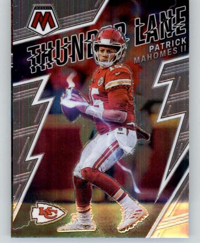 2022 Panini Mosaic Thunder Lane 20 Patrick Mahomes II Kansas City Chiefs NFL Football Trading Card